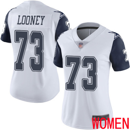 Women Dallas Cowboys Limited White Joe Looney #73 Rush Vapor Untouchable NFL Jersey